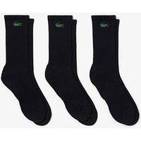 Lacoste 3 Pack Crew Socks - Black