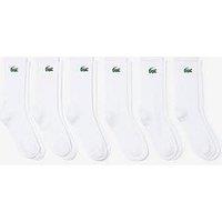 Lacoste 6 Pack Crew Socks - White