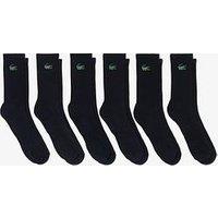 Lacoste 6 Pack Crew Socks - Black