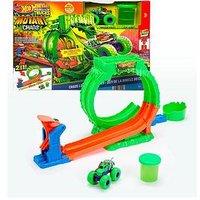 Hot Wheels Monster Trucks Mutant Chaos Loop Challenge Playset With Slime