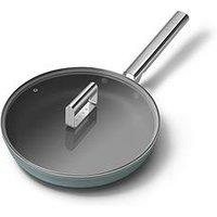 Smeg 28Cm Retro Frying Pan, Oven Safe, Aluminium, Emerald Green
