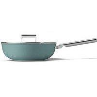 Smeg 30Cm Retro Wok, Oven Safe Aluminium, Emerald Green
