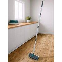 Tower 2-In-1 Floor Scrubbing Brush With Squeegee, Anthracite & Teal