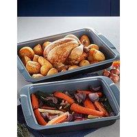 Tower Cerasure 2 Piece Roasting Tray Set, Non-Stick, Graphite