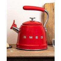 Smeg 2.3L Whistling Kettle, Cool Touch Handle, Red