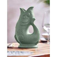 Wade Fish Jug, Made In Stoke-On-Trent, Earthenware, 1.2L, Sage