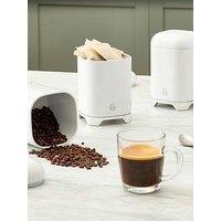 Swan Solace Set Of 3 Canisters For Tea, Coffee And Sugar, White