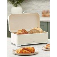 Swan Solace 16L Bread Bin With Lift Up Hinged Lid, Cream