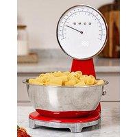 Smeg 50'S Style Analogue And Rechargeable Digital Kitchen Scales, Red