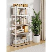 Vonhaus 5-Tier Galvanised Steel Shelving Unit - Silver (150 X 70 X 30Cm)