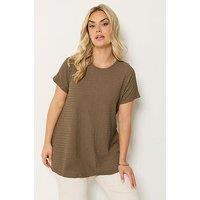 Yours Textured Swing Top - Brown