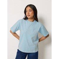 Pixiegirl Petite Paisley Puff Short Sleeve T-Shirt - Blue