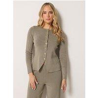 Long Tall Sally Tall Button Through Cardigan - Brown
