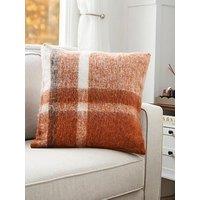 The Very Collection Large Check Faux Mohair Cushion