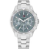 Tommy Hilfiger Women'S Light Blue Dial Stainless Steel Bracelet Watch