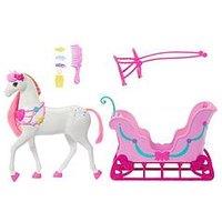 Barbie The Nutcracker Land Of Sweets Horse And Sled Playset With Scented Hair And Accessories