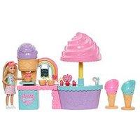 Barbie Club Chelsea & Ice Cream Shop Playset With Chelsea Doll, Sensory Dough And Accessories