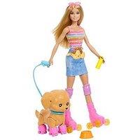 Barbie Skate And Run Pup Doll With Skating Puppy, Roller Skates And Pet Accessories
