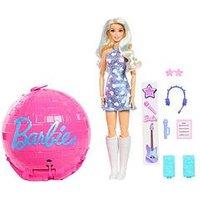 Barbie Team Barbie Roll & Reveal Pop Star Doll With 8 Music-Themed Surprises