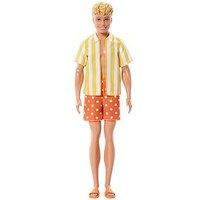 Barbie Fashionistas Ken Fashion Doll #252 With Blonde Mullet, Polka-Dot Shorts & Orange Slides