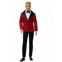 Barbie Signature 2026 Holiday Blonde Ken Collectible Fashion Doll Wearing Full Suit With Red Jacket