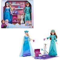 Disney Princess Anna & Elsa Slumber Sister Doll Playset With Olaf & Accessories