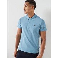 Lacoste Regular Fit Cotton Ottoman Polo Shirt - Blue