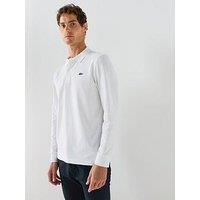 Lacoste Ottoman Long Sleeve Polo Shirt - White