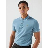 Lacoste Regular Fit L.12.12 Tipped Polo Shirt - Blue