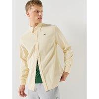 Lacoste Mens Lacoste Light Corduroy Button-Through Shirt - Yellow