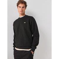 Lacoste Brushed Fleece Jersey Crew Sweatshirt - Black