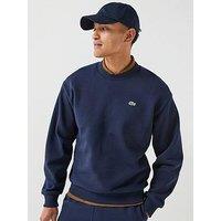 Lacoste Brushed Fleece Jersey Crew Sweatshirt - Navy