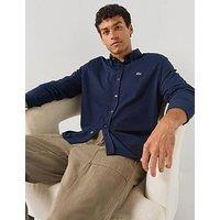 Lacoste Men'S Slim Fit Long Sleeve Pique Shirt - Navy