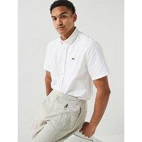 Lacoste Short Sleeve Oxford Shirt - White