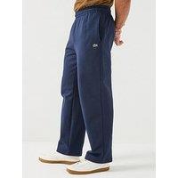 Lacoste Relaxed Fit Brushed Fleece Open Hem Joggers - Navy