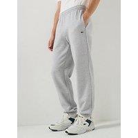 Lacoste Regular Fit Brushed Fleece Cuffed Joggers - Light Grey