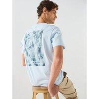Lacoste Classic Fit Printed Jersey T-Shirt - Light Blue