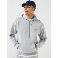 Lacoste Brushed Fleece Jersey Overhead Hoodie - Light Grey