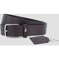 Lacoste Leather Belt And Key Ring Gift Set - Brown