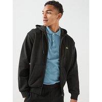 Lacoste Brushed Fleece Jersey Full Zip Hoodie - Black