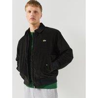 Lacoste Corduroy Funnel Neck Bomber Jacket - Black