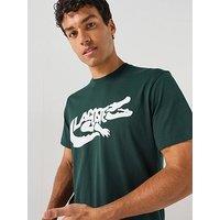 Lacoste Classic Fit Printed Jersey T-Shirt - Dark Green