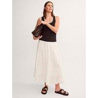 Monsoon Maria Maxi Skirt - White