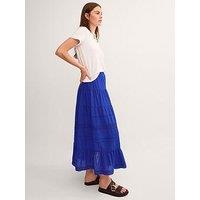 Monsoon Maria Tiered Maxi Skirt - Cobalt Blue