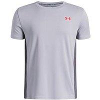 Under Armour Boys Contrast Panel Crew Neck T-Shirt - Grey