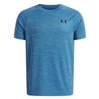 Under Armour Boys Textured Short Sleeve Training T-Shirt - Blue