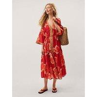 Monsoon Yasmin Floral Midi Tunic Dress - Pink