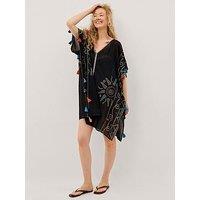 Monsoon Pelia Tassel Kaftan - Black