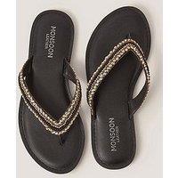 Monsoon Harper Beaded Sandal - Black