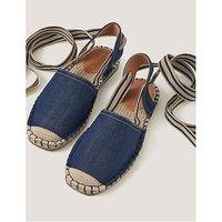 Monsoon Fliss Stripe Espradrille - Blue